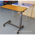 adjustable hydraulic lifting overbed table with wheels